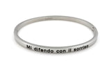 Bracciale rigido con scritta amore