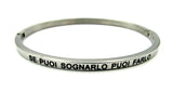 Bracciale rigido con scritta amore