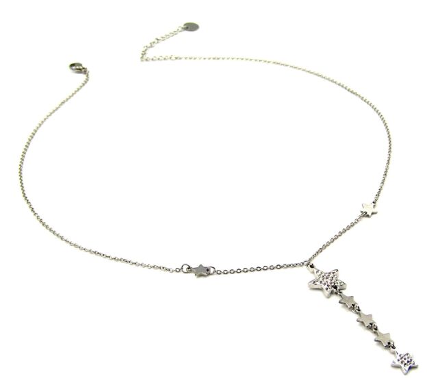 Collana da donna girocollo con stelle stelline catena