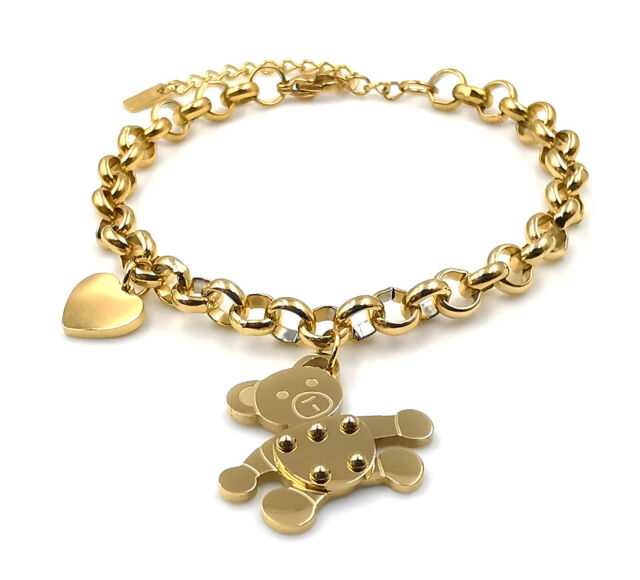 Bracciale da donna braccialetto con cuore orso orsetto