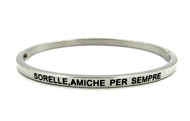 Bracciale rigido con scritta amore