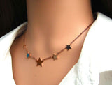 Collana da donna girocollo con stelle stelline