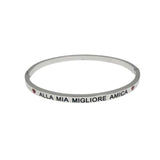 Bracciale con scritta frase rigido apribile