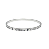 Bracciale con scritta frase rigido apribile