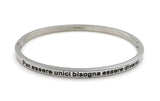 Bracciale rigido con scritta amore