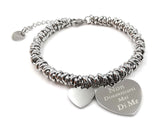 Bracciale da donna con cuore scritta