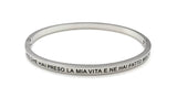 Bracciale rigido con scritta amore