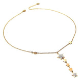 Collana da donna girocollo con stelle stelline catena