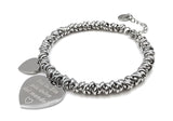 Bracciale da donna con cuore scritta