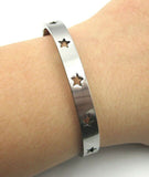 Bracciale donna braccialetto rigido con stelle