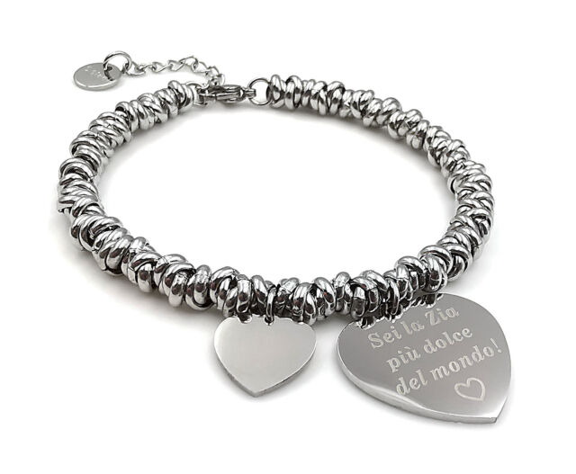 Bracciale da donna con cuore scritta