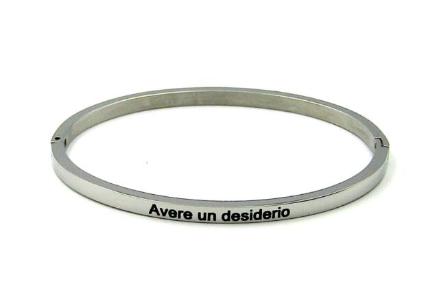 Bracciale rigido con scritta amore