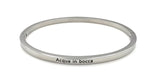 Bracciale rigido con scritta amore