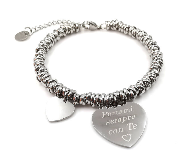 Bracciale da donna con cuore scritta