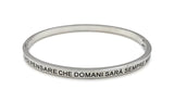 Bracciale rigido con scritta amore