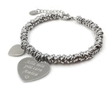 Bracciale da donna con cuore scritta